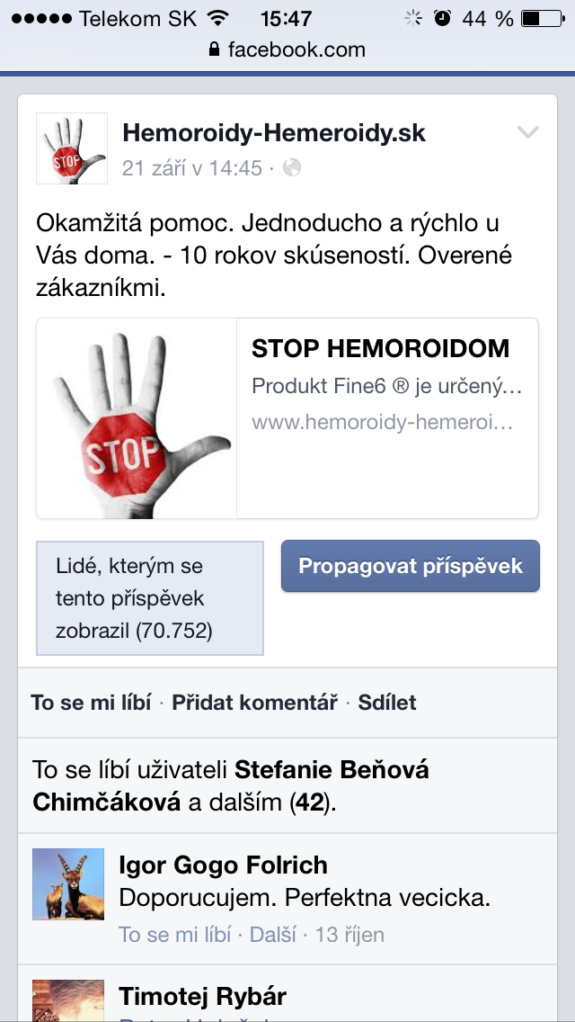 Stop hemeroidom